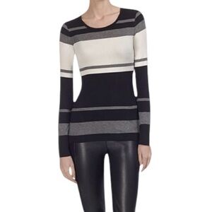 BAILEY 44 Multi-Stripe Crewneck Long Sleeve Tee L